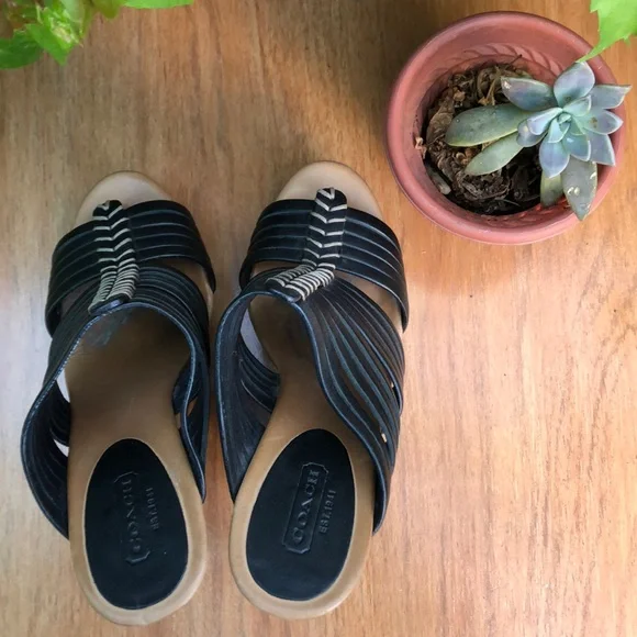 Coach Black Wedges - Picture 3 of 6